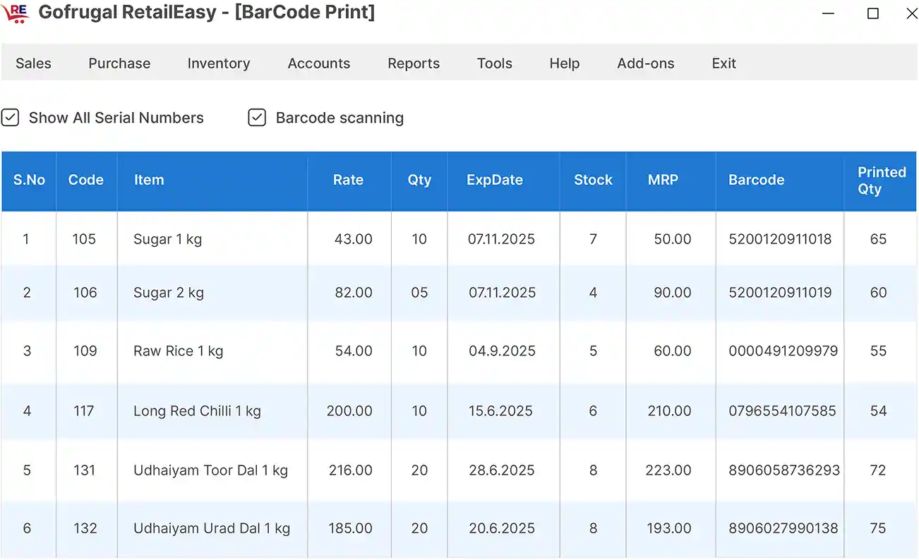 Barcode, batch, and expiry management for error-free operations